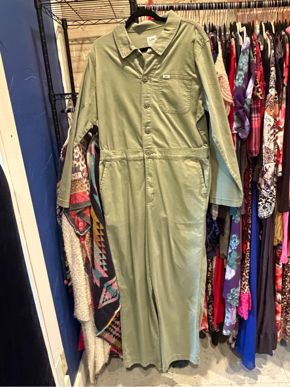 Lee Olive Green Utility Coverall Jumpsuit